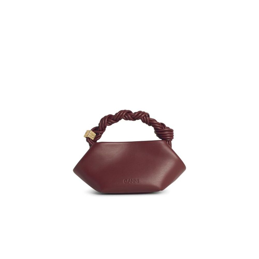 Ganni 'Bou' Burgundy Leather Blend Mini Bag Women - Picture 3 of 3